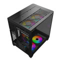 Vỏ case Jetek CSGO2 Wukong Black (m-ATX, No Fan, Max 7 fan, Kính cong, Rad 240)