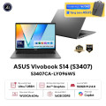 Laptop ASUS Vivobook S14 S3407CA-LY096WS (Intel Core Ultra 7 255H, RAM 16GB, SSD 512GB, VGA Intel UHD, Màn Hình 14 inch WUXGA IPS, Windows 11, Office, Màu Xám)