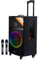 Loa Bluetooth Karaoke Soundmax M33 (100W, Bluetooth, AUX, TF, USB, RGB, 2 MICRO Không Dây)
