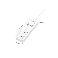 Ổ Cắm Điện Energizer EPB2501EUWE (5 x Cổng AC, 3 x Cổng USB-A, 1 x Cổng USB-C, 2 Mét)
