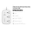 Ổ Điện Đa Năng WiFi Smart Power Strip 3AC Energizer EPB2502EUWE (2 mét, 3USB-A và 1USB-C sạc nhanh PD Max 30W) 