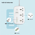 Ổ Điện Đa Năng WiFi Smart Power Strip 3AC Energizer EPB2502EUWE (2 mét, 3USB-A và 1USB-C sạc nhanh PD Max 30W) 