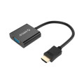 Đầu chuyển đổi HDMI sang VGA ORICO DHTV-C20-BK, HDMI dương, VGA âm