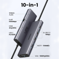 Đầu Chuyển USB Type C UGREEN 15601 (USB Type C Sang USB-A 3.0, HDMI 4K30Hz, VGA, RJ45(LAN), SD/TF, 3.5mm, PD 100W)