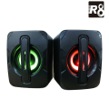 Loa Vi Tính 2.0 R8 SP-06 BLACK (6W, RGB, USB cấp nguồn, AUX3.5)