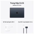 Macbook Air M4 (MW1L3) (Apple M4, 10‑Core CPU, 10‑Core GPU, Ram 16GB, SSD 256GB, Màn Hình 15.3inch, Màu Midnight, Chính Hãng Apple Việt Nam)