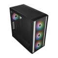 Vỏ Case Cooler Master MasterBox 600 Black (E-ATX, Sẵn 4 fan ARGB, Max 7 fan, Rad 360, USB-C)