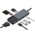 Cổng Chuyển 8-in-1 USB-C Mazer Multimedia Pro Hub M-UC2MULTI7005-BK