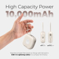Pin Sạc Dự Phòng Không Dây Mazer 4in1 15W 10.000mAh Qi2 Cream (M-MagLink18i)