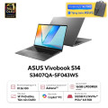 Laptop ASUS Vivobook S14 S3407QA-SF043WS (Snapdragon X X1 26 100, RAM 16GB, SSD 512GB, Qualcomm Adreno GPU, Màn Hình 14 inch WUXGA OLED, Windows 11, Màu Xám)