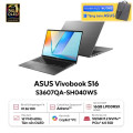 Laptop ASUS Vivobook S16 S3607QA-SH040WS (Snapdragon X X1 26 100, RAM 16GB, SSD 512GB, Qualcomm Adreno GPU, Màn Hình 16 inch FullHD, Windows 11, Màu Xám)