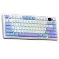 Bàn Phím Cơ Không Dây AULA F75 MAX Xanh Dương Trắng Tím - Reaper Switch (80 phím, 3 mode, Gasket mount, Hotswap, Màn TFT)