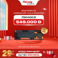 Bàn Phím Cơ Không Dây Aula S100 Pro Đen + Xám + Cam - Red Switch (3 mode, PBT Keycap, Hotswap, Rainbow LED)
