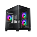 Vỏ case Xigmatek PANO M NANO 3IF Black - EN49347 (m-ATX, Sẵn 3 fan RGB, Max 7 fan, Rad 240)