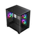 Vỏ case Xigmatek PANO M NANO 3IF Black - EN49347 (m-ATX, Sẵn 3 fan RGB, Max 7 fan, Rad 240)