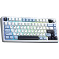 Bàn Phím Cơ Không Dây AULA F75 MAX Xanh + Trắng + Tím Đậm - Reaper Switch (80 phím, 3 mode, Gasket mount, Hotswap, Màn TFT)