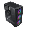 Vỏ case Xigmatek DUO X 3F Black - EN49002 (E-ATX, Sẵn 3 fan RGB, Max 8 fan, Rad 360)