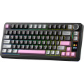 Bàn Phím Cơ Không Dây AULA S75 Pro Xám Đen Hồng - Star Vector Switch (3 mode, Gasket mount, Hotswap, Màn TFT)