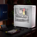 Vỏ Case Corsair 3200D RS White (CC-9011335-WW) (ATX, Sẵn 3 fan RS120 No LED, Rad 360, USB-C 20Gbps)
