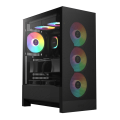 Vỏ Case GAMDIAS AURA GC15 ARGB Black (ATX, Sẵn 4 fan ARGB, Rad 240)