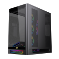 Vỏ Case Xigmatek Alpha Heaven Black - EN49873 (E-ATX, 3 mặt cường lực, No Fan, Max 8 Fan, Rad 360, USB-C, Kèm Hub ARGB + Remote)