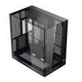 Vỏ Case Xigmatek Alpha Pano II Black - EN48562 (E-ATX, 3 mặt cường lực, No Fan, Max 8 Fan, Rad 360, USB-C, Kèm Hub ARGB + Remote)
