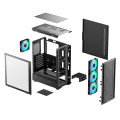 Vỏ Case DeepCool CC550 4F Black (ATX, Sẵn 4 fan ARGB, Max 8 fan, USB-C, Rad 240)