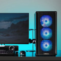 Vỏ Case DeepCool CC550 4F Black (ATX, Sẵn 4 fan ARGB, Max 8 fan, USB-C, Rad 240)