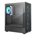 Vỏ Case DeepCool CC550 4F Black (ATX, Sẵn 4 fan ARGB, Max 8 fan, USB-C, Rad 240)