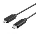 Cáp USB 2.0 USB-C (M) TO Micro USB (M) UNITEK Y-C473BK
