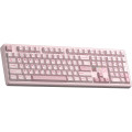 Bàn Phím Cơ Không Dây AULA F108 Pro V2 Hồng - Strawberry Mint Switch (3 mode, 8000Hz, Pin 10.000mAh, Gasket mount, Hotswap)