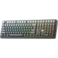 Bàn Phím Cơ Không Dây AULA F108 Pro V2 Xám Đen Gradient - X3 Switch (3 mode, 8000Hz, Pin 10.000mAh, Gasket mount, Hotswap)