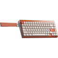 Bàn Phím Cơ Không Dây Aula HERO 75 HE Cam Trắng - Spiritcloud Magnetic Switch (Rapid Trigger, 3 mode, 8000Hz, Gasket mount, Hotswap)