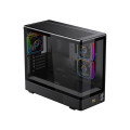 Vỏ Case Xigmatek MOON ML DGT 3AF Black - EN19856 (m-ATX, Kính cong, Sẵn 3 Fan ARGB, Max 9 Fan, Rad 360)