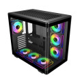 Vỏ Case Cooler Master Elite 600 Black 7 ARGB (ATX, Sẵn 7 fan ARGB, Max 10 fan, Rad 360, USB-C 20Gbps)