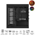 Vỏ Case Asus ROG Cronox GR801 Curve TG Screen Black (Full Tower, E-ATX, Kính cong, No Fan, Max 14 Fan, Rad 360, Màn LCD 9.2", USB-C 20Gbps)