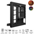 Vỏ Case Asus ROG Cronox GR801 Curve TG Screen Black (Full Tower, E-ATX, Kính cong, No Fan, Max 14 Fan, Rad 360, Màn LCD 9.2", USB-C 20Gbps)
