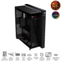 Vỏ Case Asus ROG Cronox GR801 Curve TG Screen Black (Full Tower, E-ATX, Kính cong, No Fan, Max 14 Fan, Rad 360, Màn LCD 9.2", USB-C 20Gbps)
