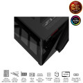 Vỏ Case Asus ROG Cronox GR801 Curve TG Screen Black (Full Tower, E-ATX, Kính cong, No Fan, Max 14 Fan, Rad 360, Màn LCD 9.2", USB-C 20Gbps)