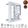 Vỏ Case Asus ROG Cronox GR801 Curve TG Screen White Edition (Full Tower, E-ATX, Kính cong, No Fan, Max 14 Fan, Rad 360, Màn LCD 9.2", USB-C 20Gbps)