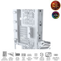 Vỏ Case Asus ROG Cronox GR801 Curve TG Screen White Edition (Full Tower, E-ATX, Kính cong, No Fan, Max 14 Fan, Rad 360, Màn LCD 9.2", USB-C 20Gbps)