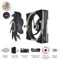 Bộ 3 Fan Case Asus ROG Eurux GR120 ARGB Black - Triple Pack