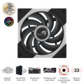 Bộ 3 Fan Case Asus ROG Eurux GR120 ARGB Black - Triple Pack