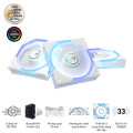 Bộ 3 Fan Case Asus ROG Eurux GR120 ARGB White Edition - Triple Pack