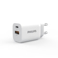 Củ Sạc Điện Thoại PHILIPS DLP5331CW White (USB Type A, USB Type C)