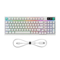 Bàn Phím Cơ Gaming Logitech G316 X 98 White (USB-C, 8 kHz, Màn LED Dot-Matrix, Gasket mount, Hot-swap, Tactile switch, LIGHTSYNC RGB)