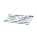 Bàn Phím Cơ Gaming Logitech G316 X 98 White (USB-C, 8 kHz, Màn LED Dot-Matrix, Gasket mount, Hot-swap, Tactile switch, LIGHTSYNC RGB)