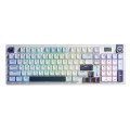 Bàn Phím Cơ Không Dây Aula S98 Pro Xanh Dương Trắng Tím Đậm - Star Vector Switch (3 mode, Gasket mount, Hotswap, Pin 5000mAh)