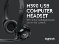 Tai nghe có dây Logitech H390 màu than chì, tích hợp Micro lọc ồn, kết nối USB, dùng được cho cả Desktop và Laptop, Hàng chính hãng, bảo hành 24 tháng