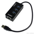 Bộ chia Hub USB 3 Port 3.0 + 1 Lan Orico HR01-U3-BK